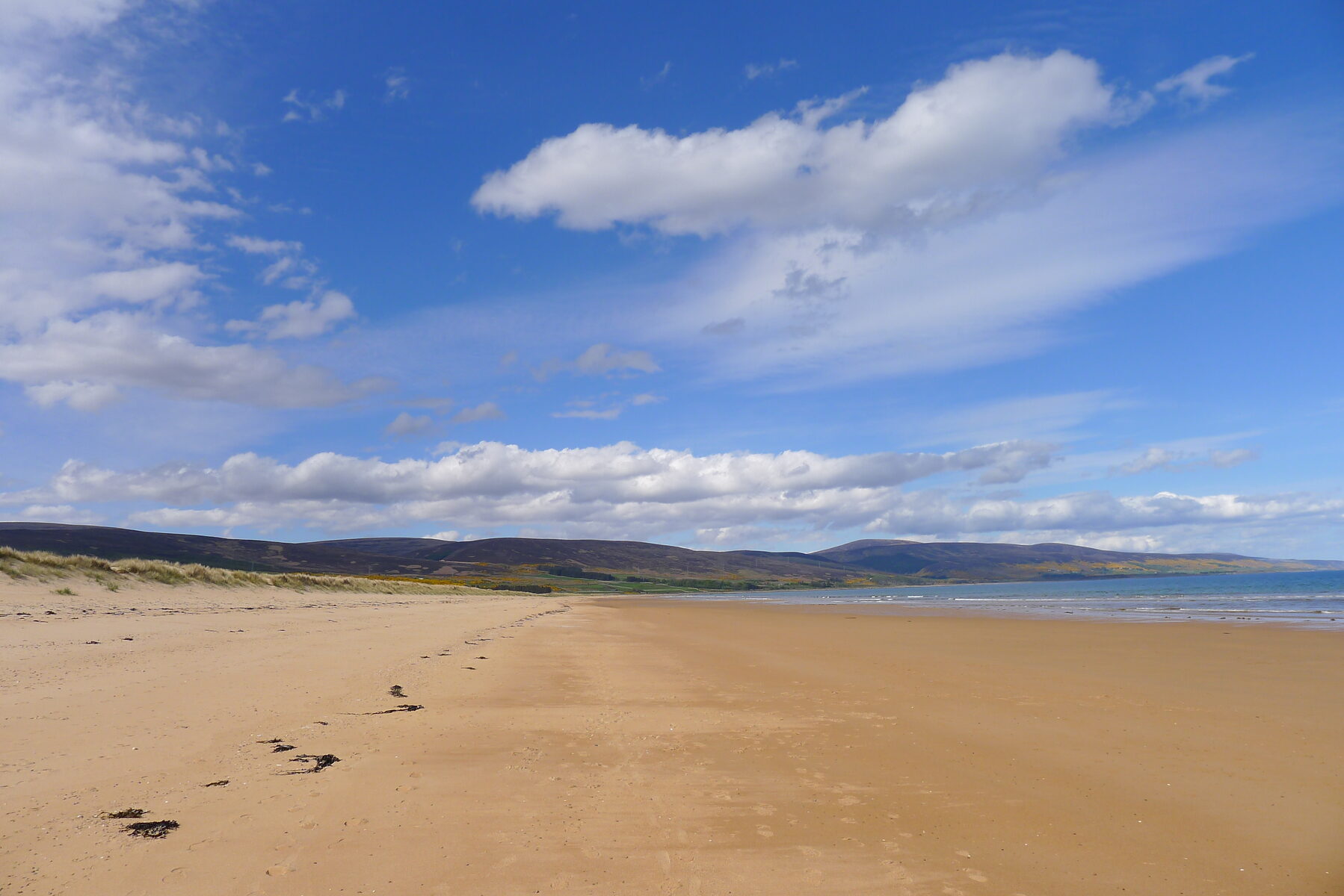Brora Beach looking along the east coast of Sutherland